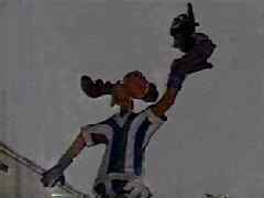 (photo: statue of Bullwinkle holding Rocky aloft)