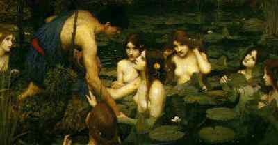 detail from Hylas and the Nymphs by J. W. Waterhouse