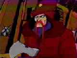 (Skeletor in disguise, wielding axe)