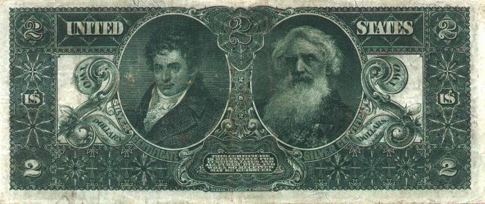 (Reverse of 1896
$2 note)